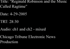[Reginald Robinson and the Music Called Ragtime]