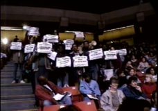 [1996 DNC volunteers rally]