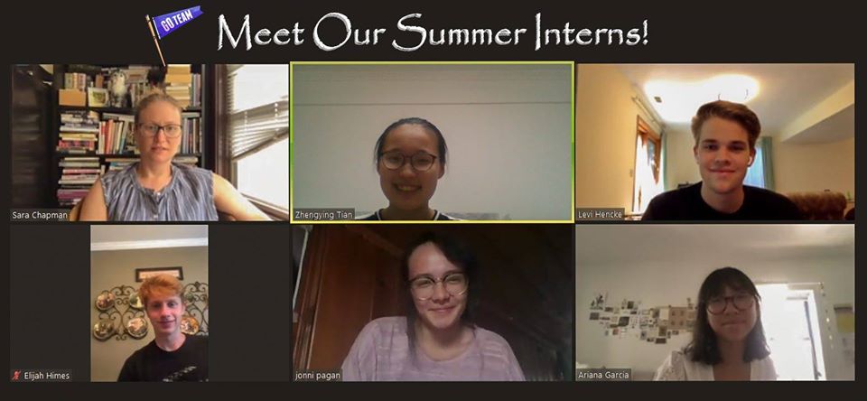 Our summer interns are on Zoom discussing their project ideas!