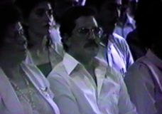[1987 Estelí: Grupo Camayoc performance at graduation]